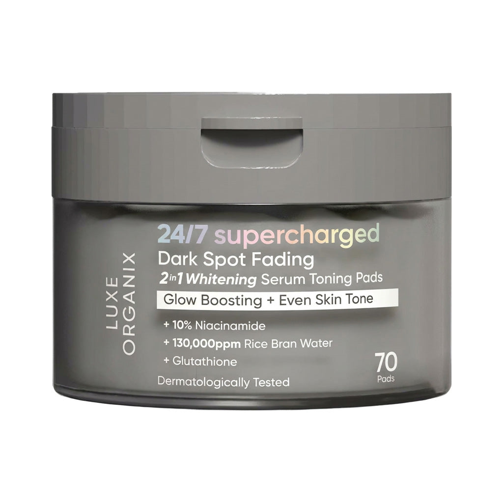 Luxe Organix 24/7 Supercharged Dark Spot Fading Whitening 2in1 Serum Concentrated Pads 70s