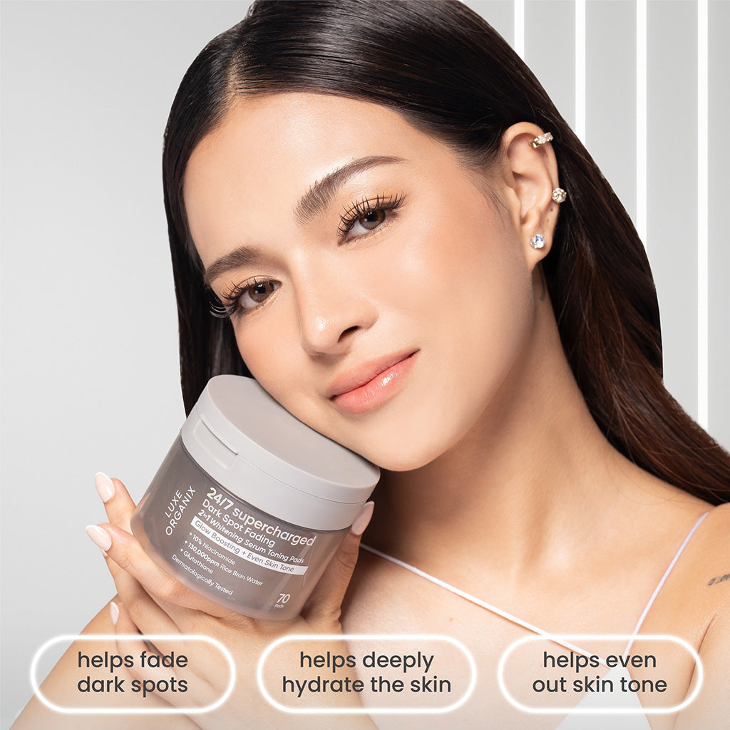 Key Benefits of Luxe Organix 24/7 Supercharged Dark Spot Fading Whitening 2in1 Serum Concentrated Pads 70s