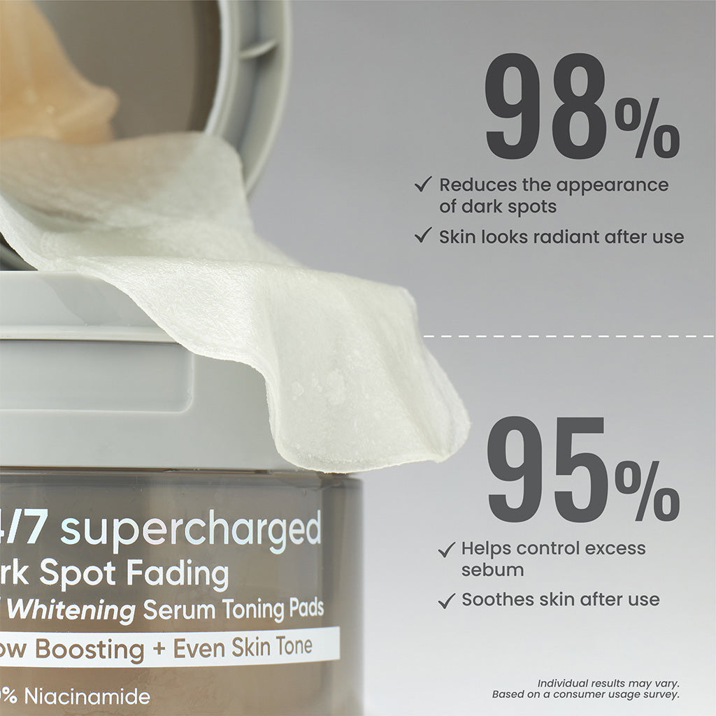 Key Benefits of Luxe Organix 24/7 Supercharged Dark Spot Fading Whitening 2in1 Serum Concentrated Pads 70s