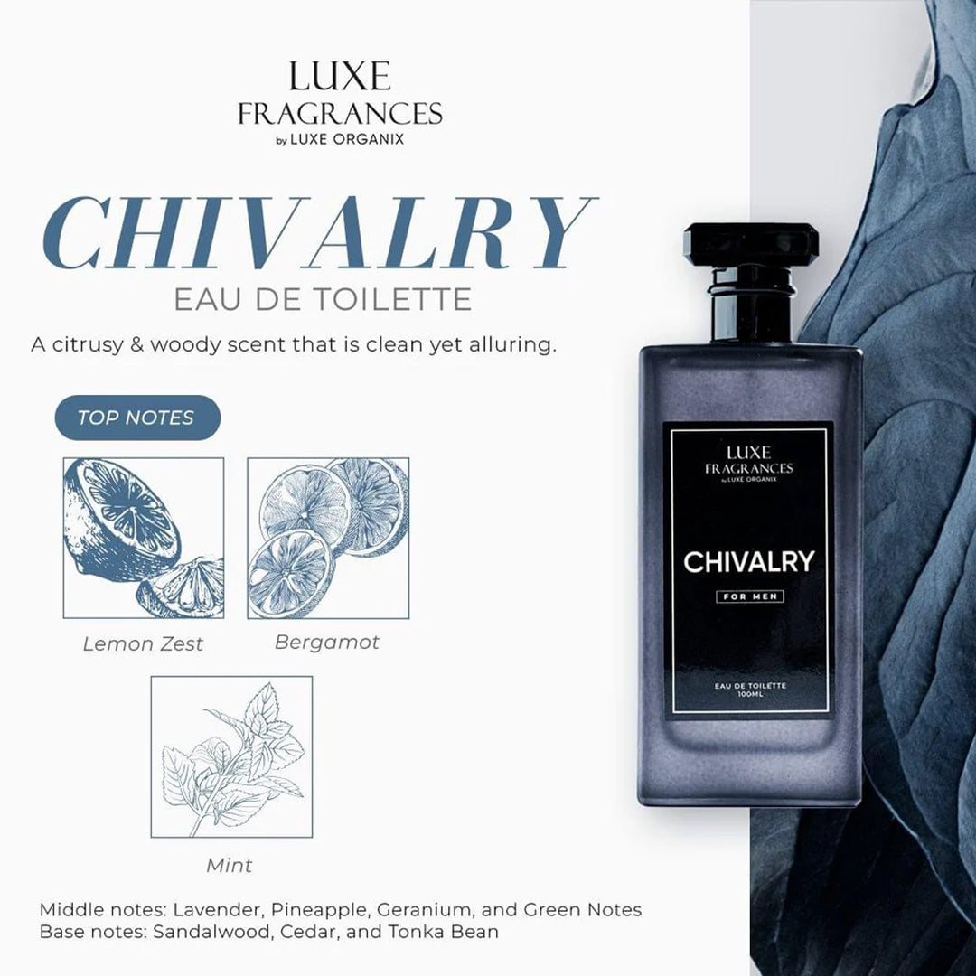 Luxe Fragrances Chivalry For Men Eau de Toilette 100ml | Luxe Organix NZ AU