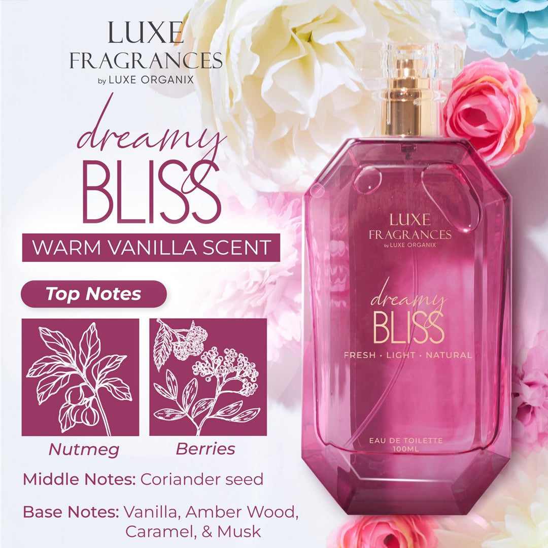 Luxe Fragrances Dreamy Bliss Eau de Toilette 100ml | Luxe Organix NZ AU