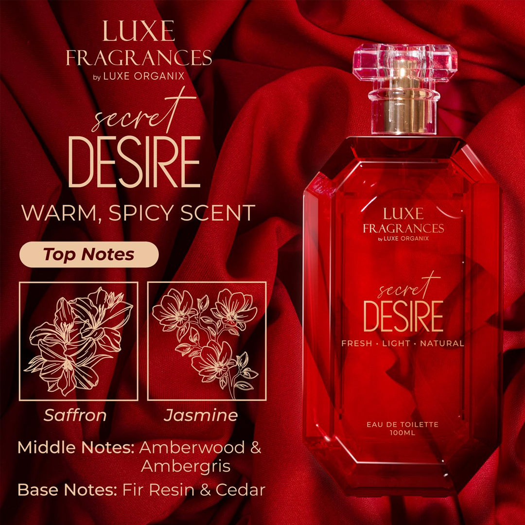 Luxe Fragrances Secret Desire Eau de Toilette 100ml | Luxe Organix NZ AU