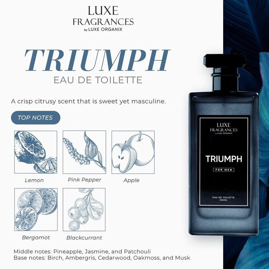 Luxe Fragrances Triumph For Men Eau de Toilette 100ml | Luxe Organix