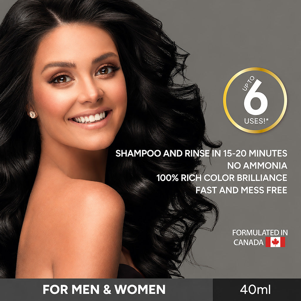 Luxe Organix Hair Color Shampoo Black 40ml