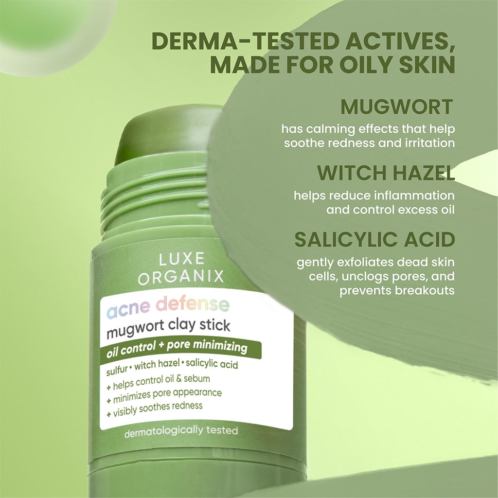 Key Ingredients of Luxe Organix Acne Defense Mugwort Clay Mask 52g