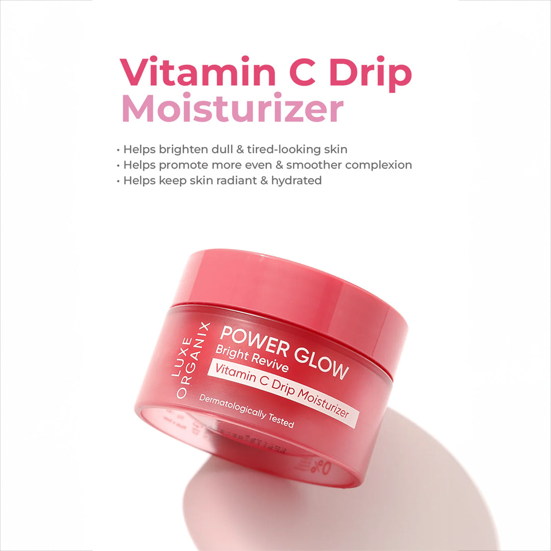 Luxe Organix Power Glow Bright Revive Vitamin C Drip Moisturizer | Luxe Organix NZ AU