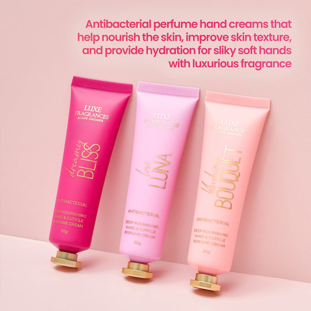Luxe Fragrances Antibacterial Hand Cream Collection
