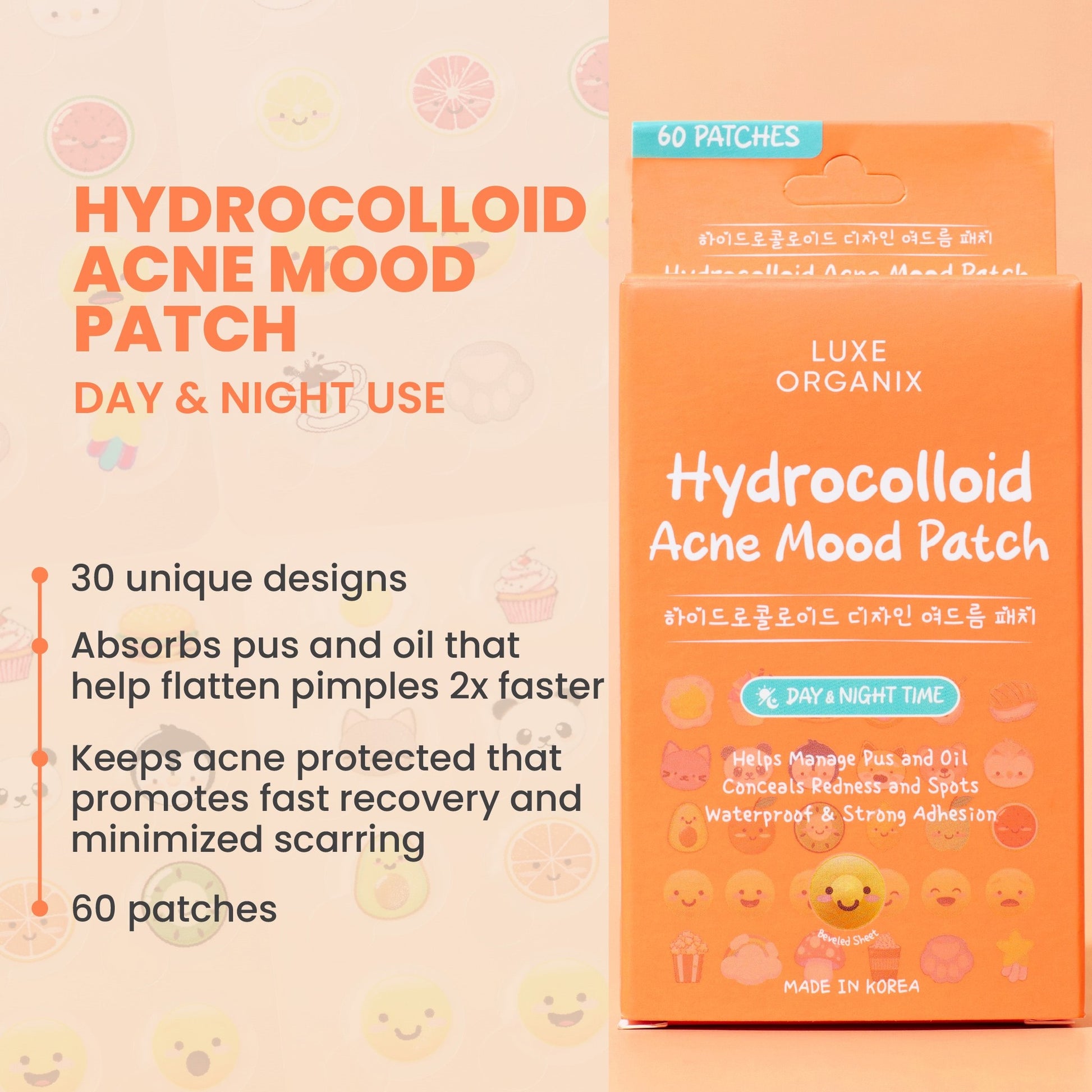 benefits of Luxe Organix Hydrocolloid Acne Mood Patch 60pcs