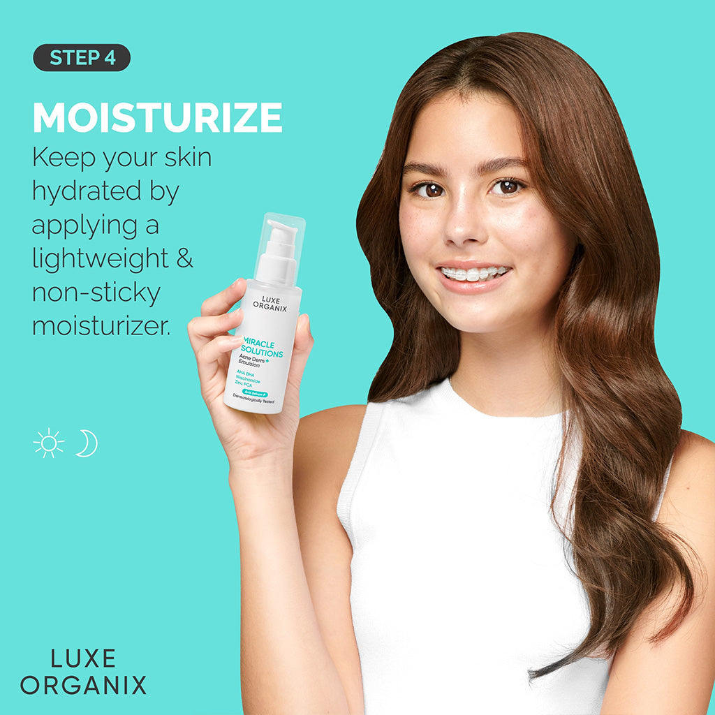 Luxe Organix Teen Blemish Care Bundle Step 4: Moisturize