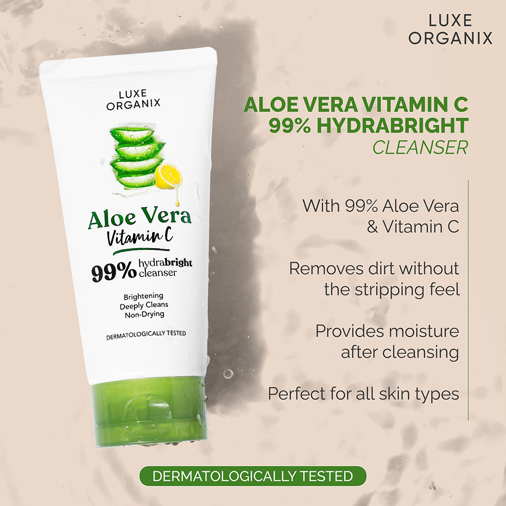 Luxe Organix Aloe Vera Vitamin C 99% Hydrabright Cleanser