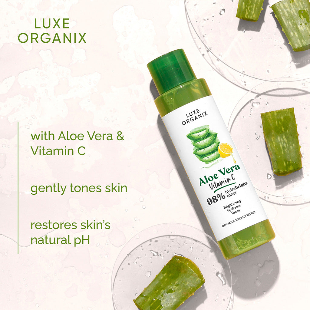 Luxe Organix 98% Aloe Vera Vitamin C Hydrabright Toner 150ml Benefits