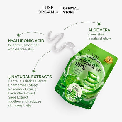 Luxe Organix Aloe Vera Soothing Gel 100ml | Filipino Skincare NZ AU