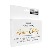 Luxe Organix Anne Clutz Green Tea Blotting Paper (70 Sheets with Compact Mirror) | Bini Beauty AU NZ