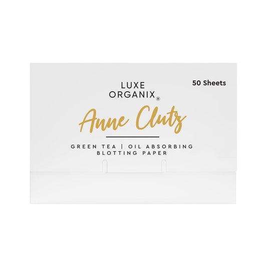 Luxe Organix Anne Clutz Green Tea Blotting Paper Powder Finish Refill 50 Sheets