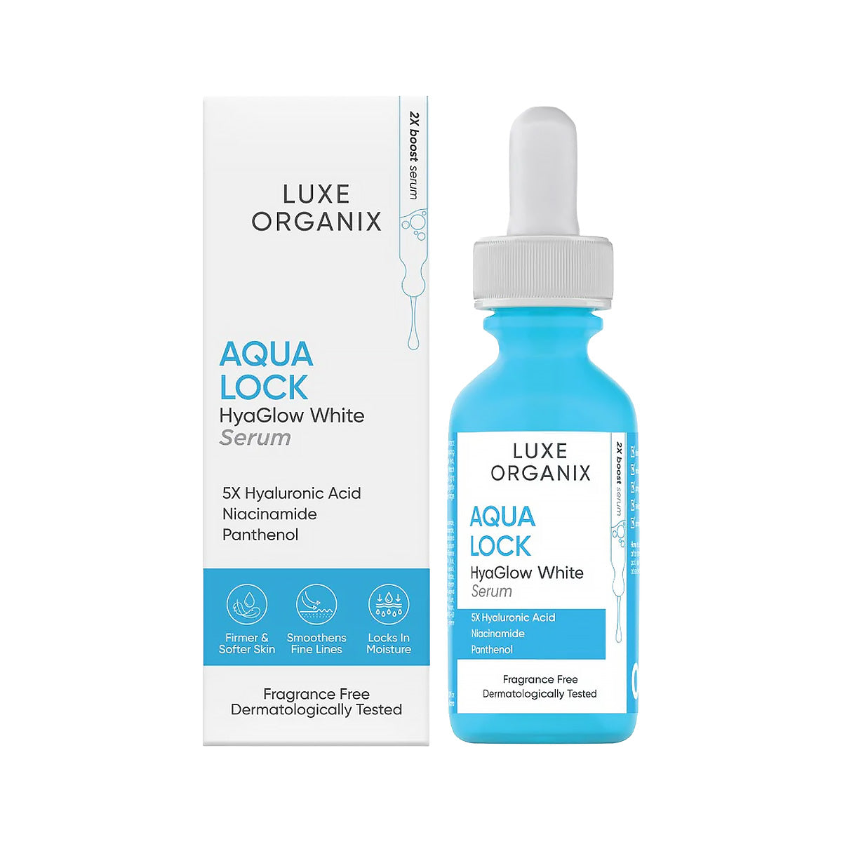 Luxe Organix Aqua Lock HyaGlow White Serum 30ml