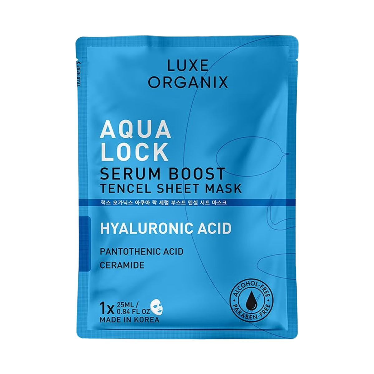 Luxe Organix Aqua Lock Serum Boost Sheet Mask | Bini Beauty AU NZ