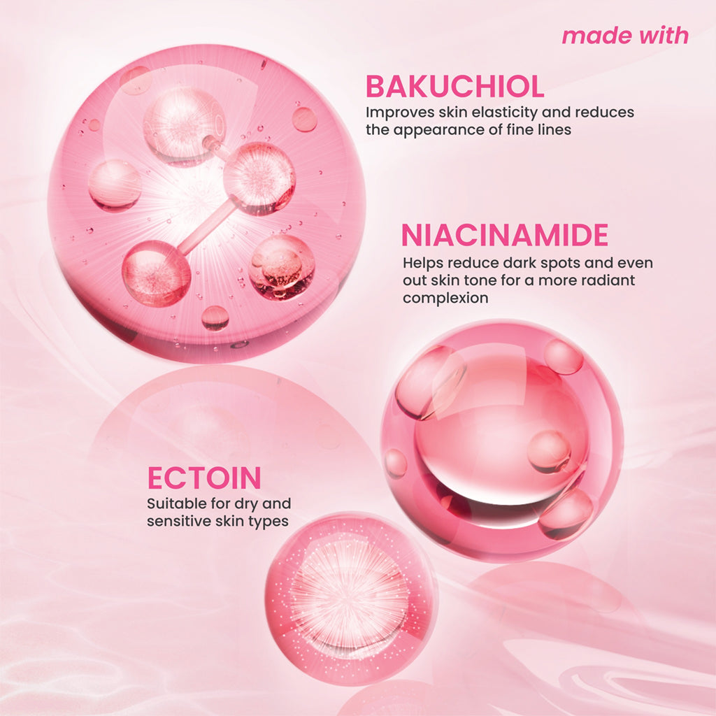 Luxe Organix Bakuchiol + Niacinamide Nano-Complex Serum Lotion SPF 50 200ml ingredients