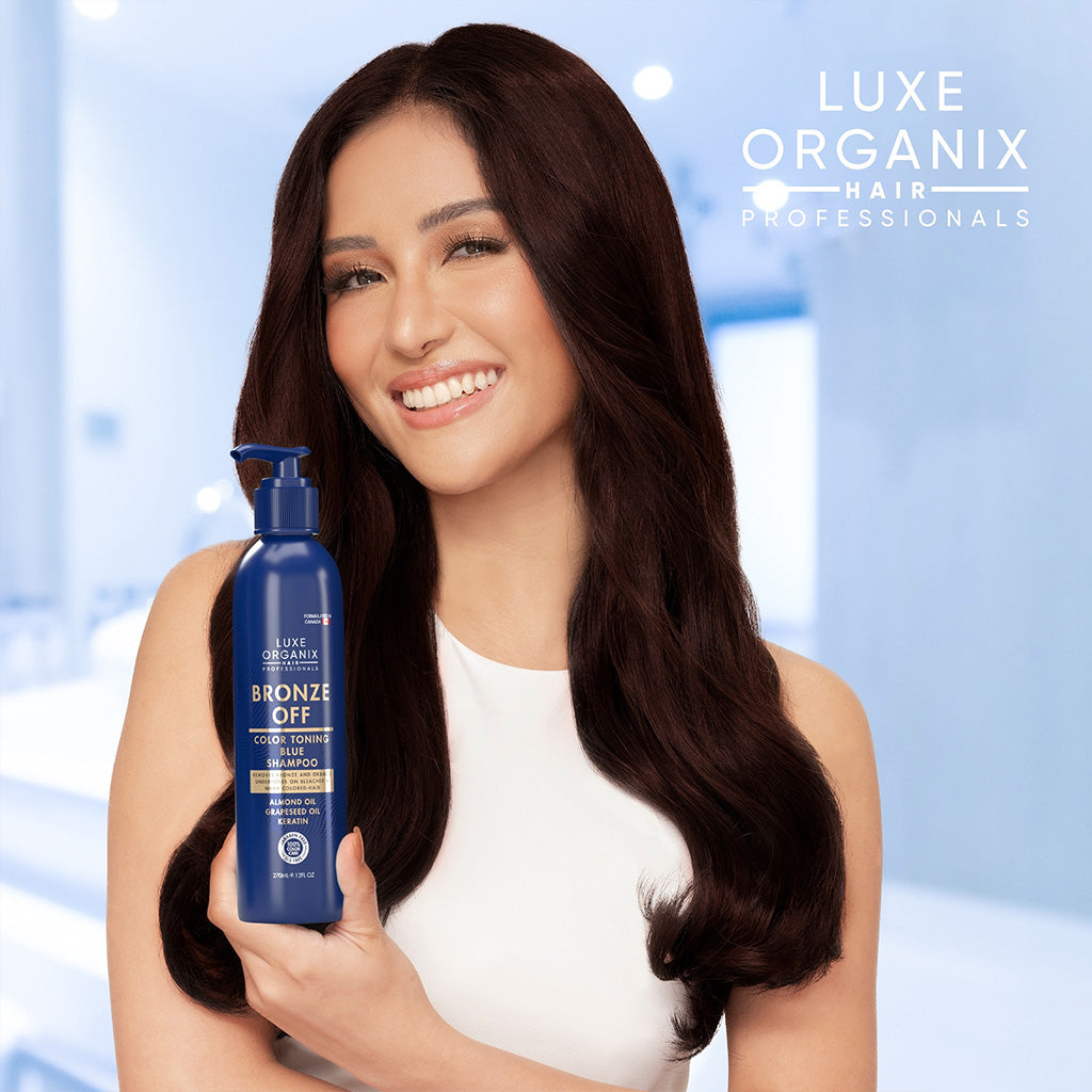 Luxe Organix Bronze Off Color Toning Blue Treatment Bundle