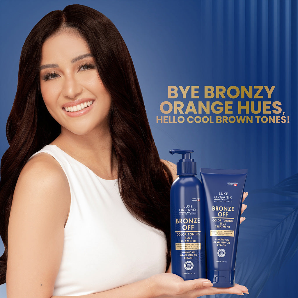 Luxe Organix Bronze Off Color Toning Blue Treatment Bundle