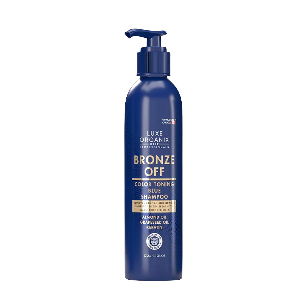 Luxe Organix Bronze Off Color Toning Blue Shampoo 270ml