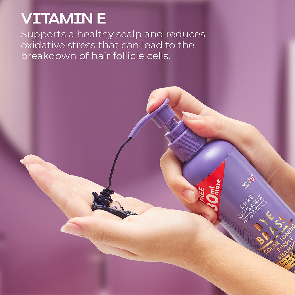Luxe Organix Bye Brass Color Toning Purple Shampoo key ingredient