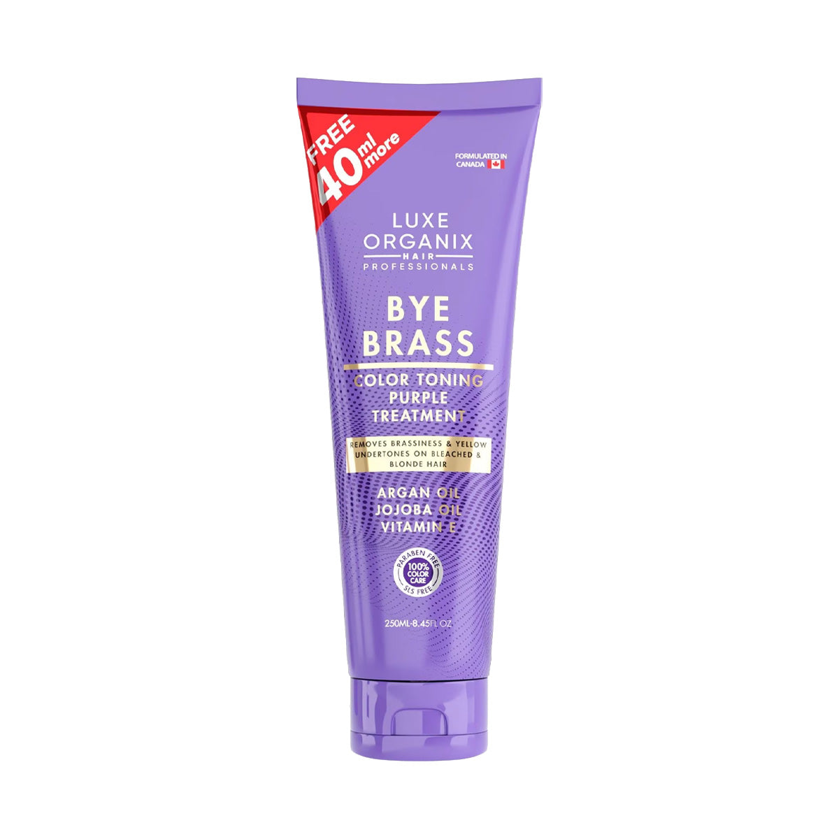 Luxe Organix Bye Brass Color Toning Purple Treatment Conditioner