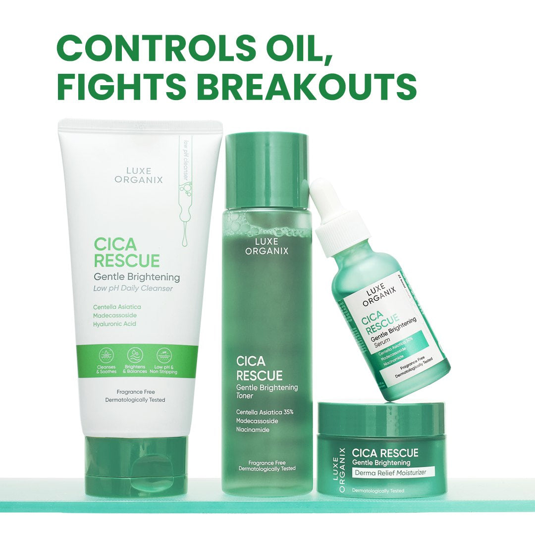 Luxe Organix Cica Rescue Gentle Brightening Bundle