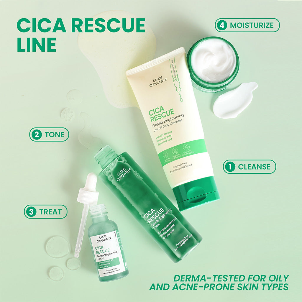Luxe Organix Cica Rescue Gentle Brightening Bundle