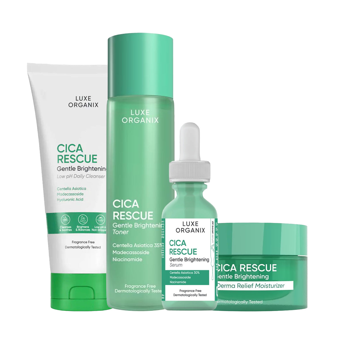 Luxe Organix Cica Rescue Gentle Brightening Bundle | Bini Beauty AU NZ