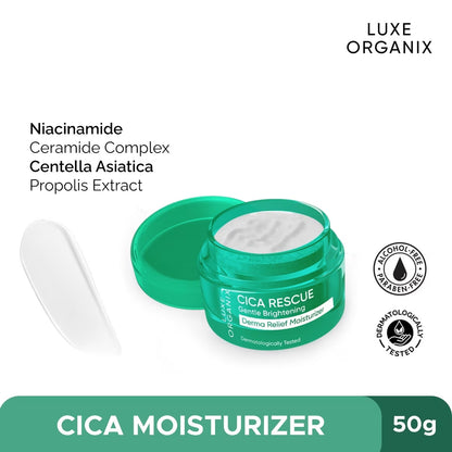 Luxe Organix Cica Rescue Gentle Brightening Derma Relief Moisturizer | Bini Beauty