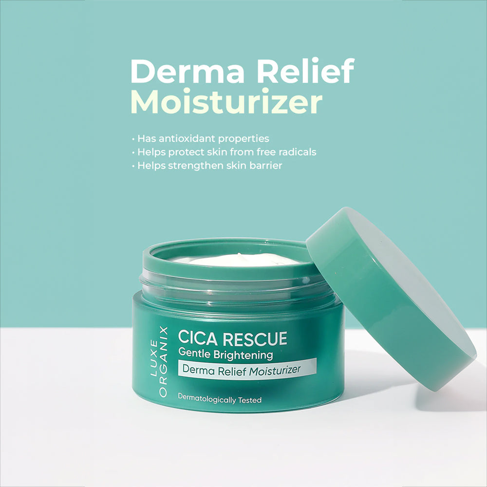 Luxe Organix Cica Rescue Gentle Brightening Derma Relief Moisturizer | Bini Beauty