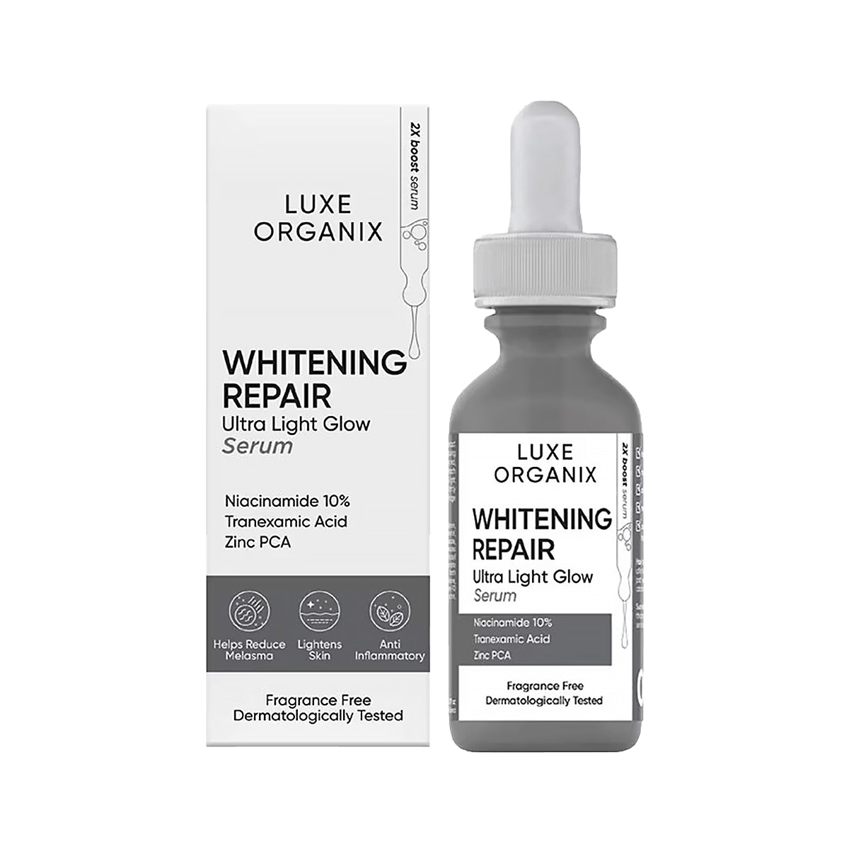 Luxe Organix Whitening Repair Ultra Light Glow Serum | Bini Beauty AU NZ