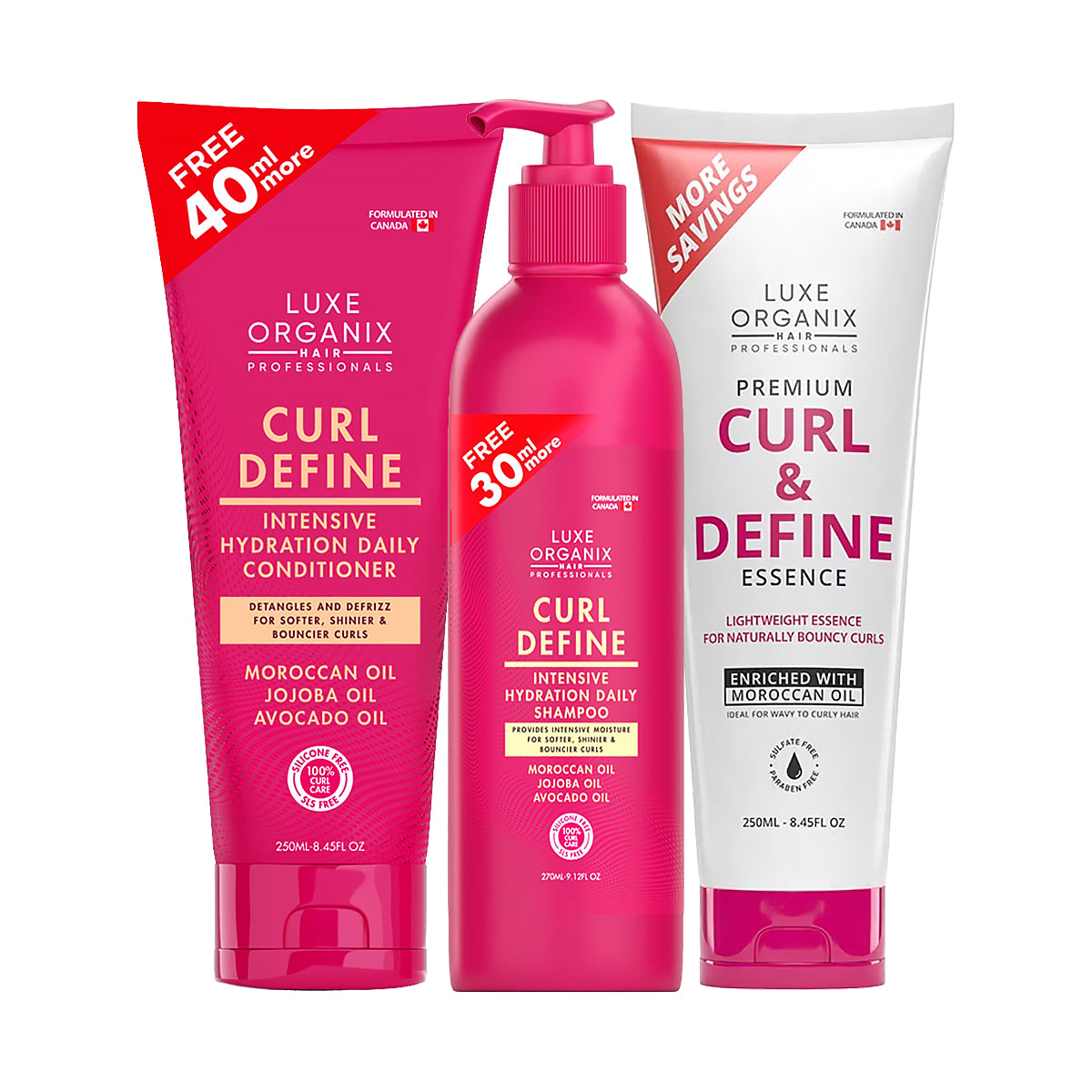 Luxe Organix Curl Define Complete Curl Care Bundle | Bini Beauty AU NZ