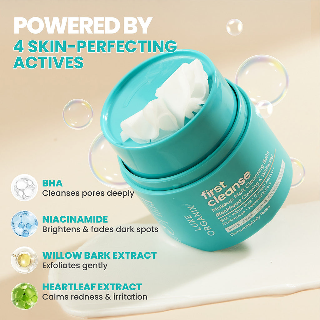 Luxe Organix First Cleanse Blackhead Clearing & Whitening Cleansing Balm 45g - key ingredients