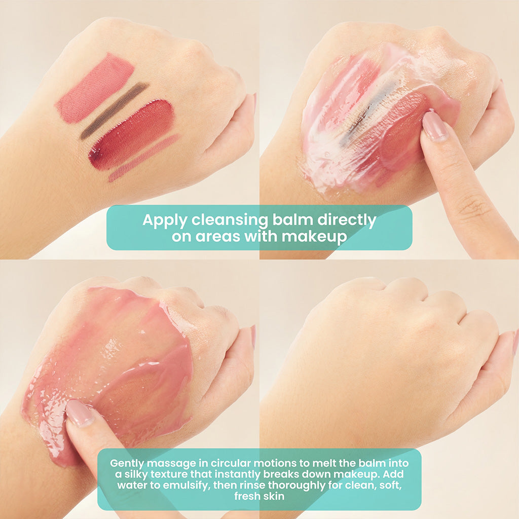 Luxe Organix First Cleanse Blackhead Clearing & Whitening Cleansing Balm 45g - how to use