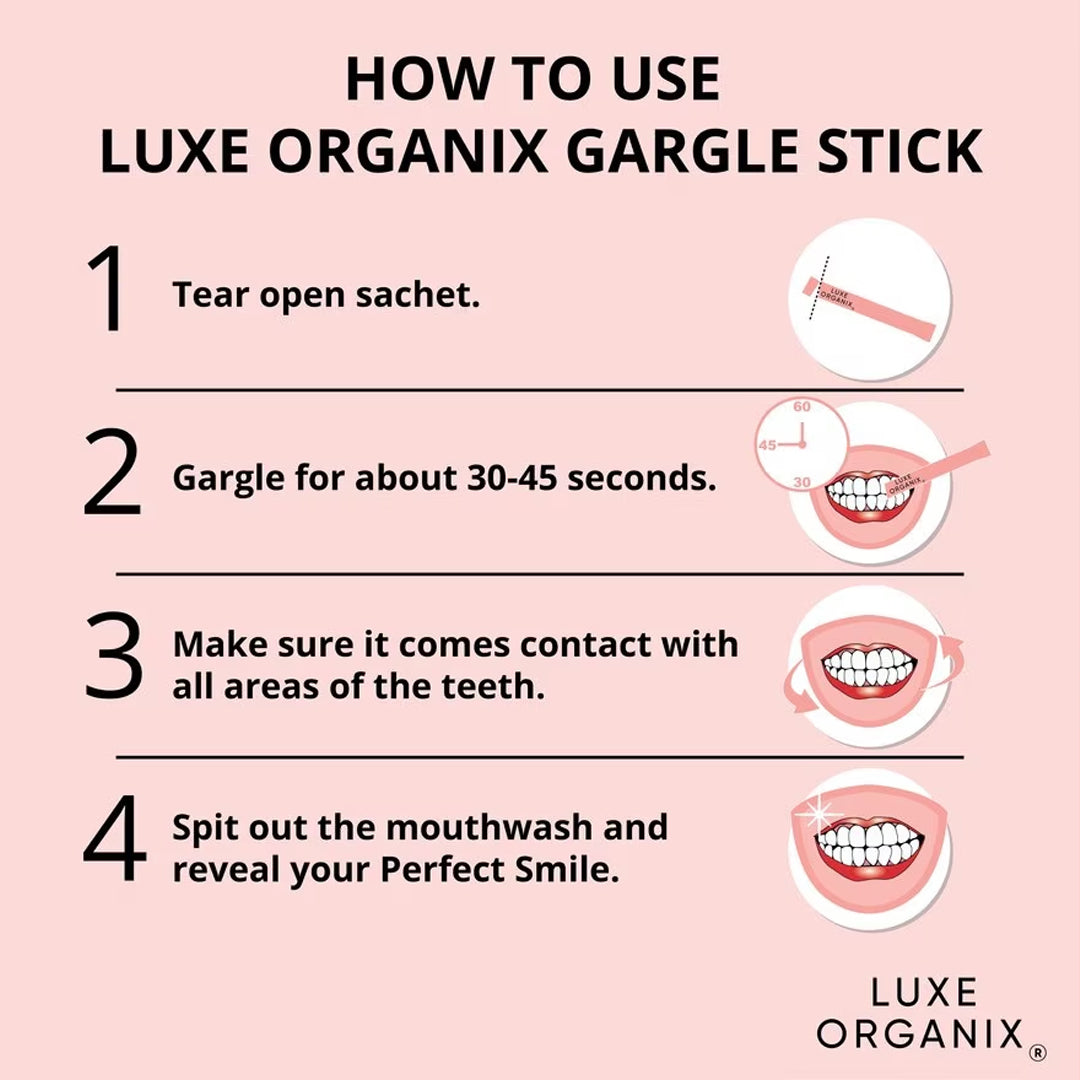 Luxe Organix Himalayan Salt Gargle Stick (2 x 10ml Sachets)