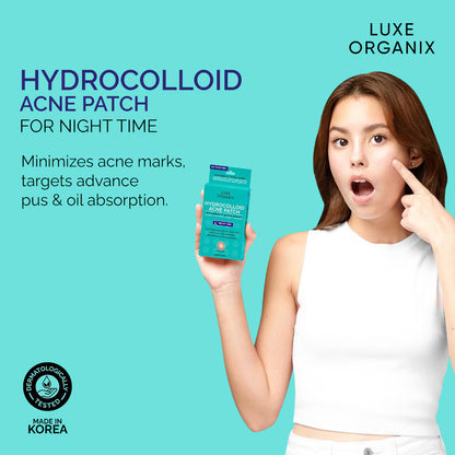 Luxe Organix Hydrocolloid Acne Spot Patch Night Time | Bini Beauty NZ AU