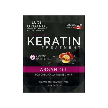 Luxe Organix Keratin Treatment Argan Oil 20ml (6 Sachet Pack) | Bini Beauty AU NZ