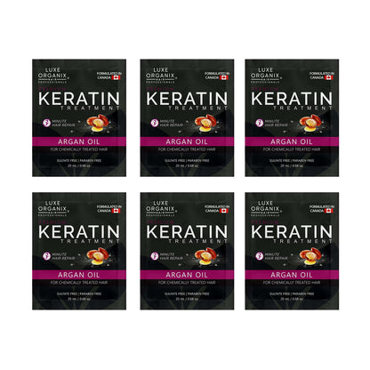 Luxe Organix Keratin Treatment Argan Oil 20ml (6 Sachet Pack) | Bini Beauty AU NZ