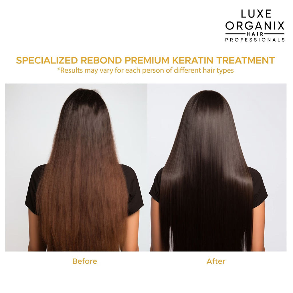 Luxe Organix Keratin Treatment Manuka Honey 20ml (6 Sachet Pack) - before and after use