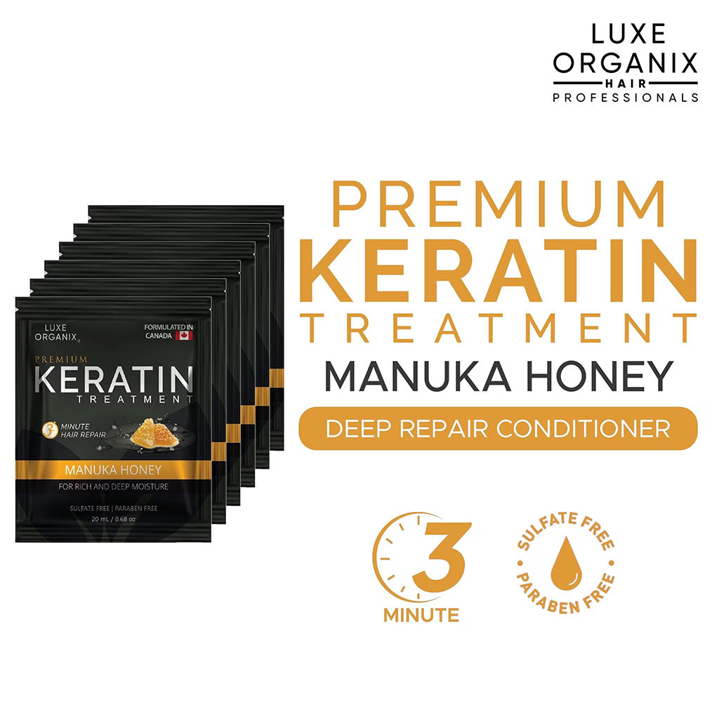 Luxe Organix Keratin Treatment Manuka Honey 20ml (6 Sachet Pack)
