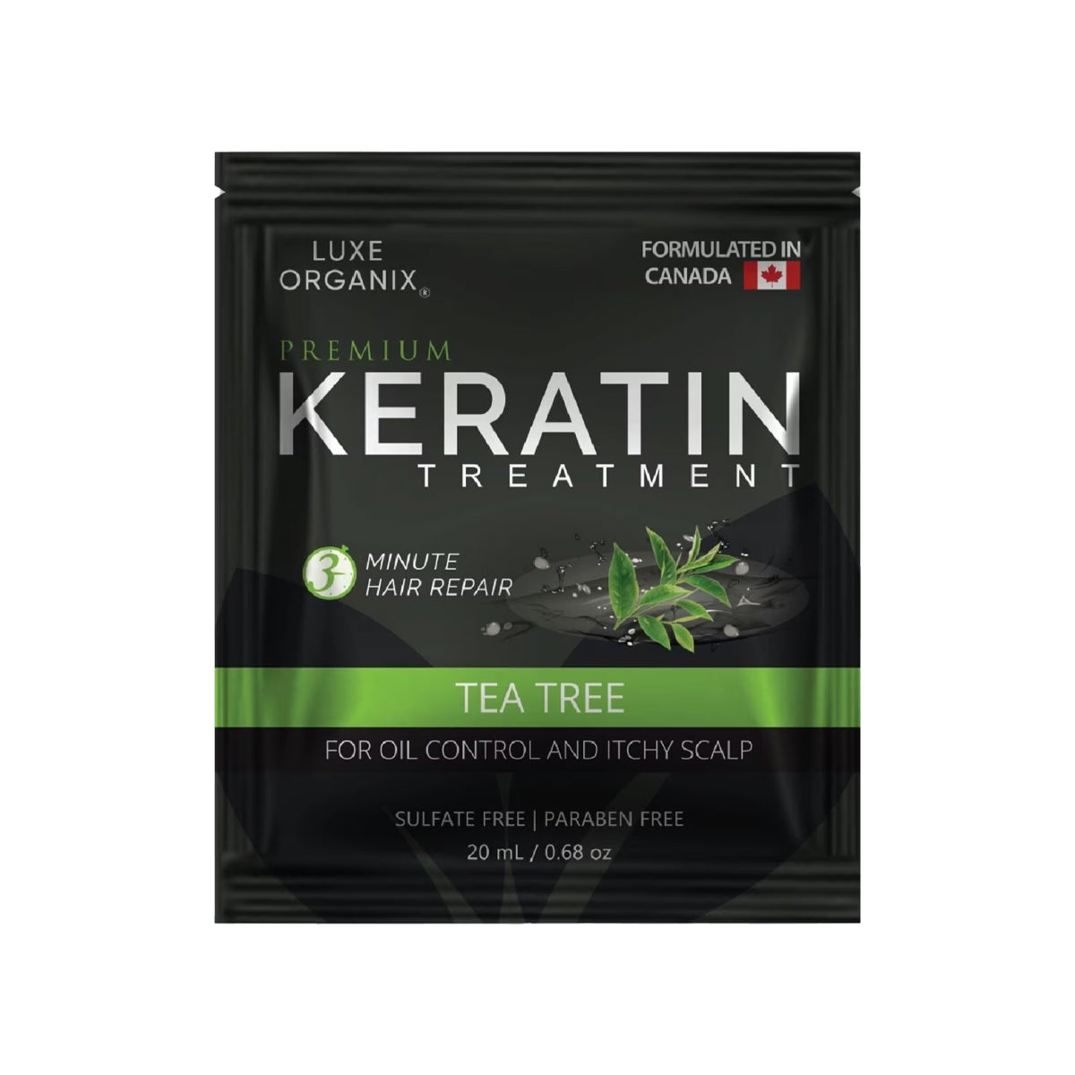 Luxe Organix Keratin Treatment Tea Tree 20ml (6 Sachet Pack) | Bini Beauty AU NZ