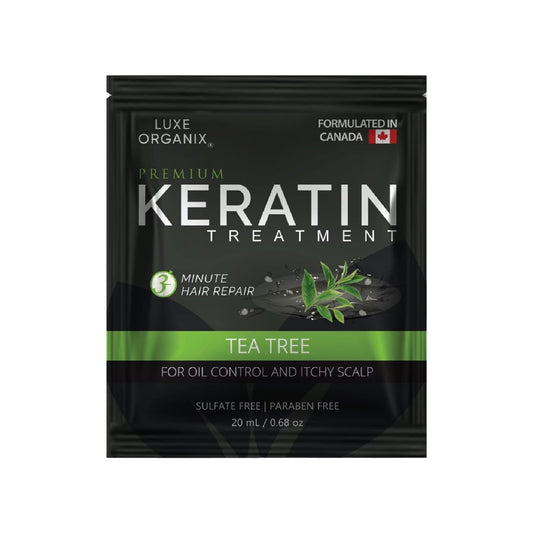 Luxe Organix Keratin Treatment Tea Tree 20ml (6 Sachet Pack) | Bini Beauty AU NZ