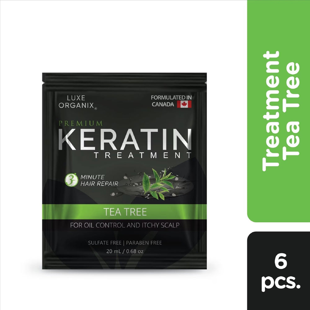 Luxe Organix Keratin Treatment Tea Tree 20ml (6 Sachet Pack) | Bini Beauty AU NZ