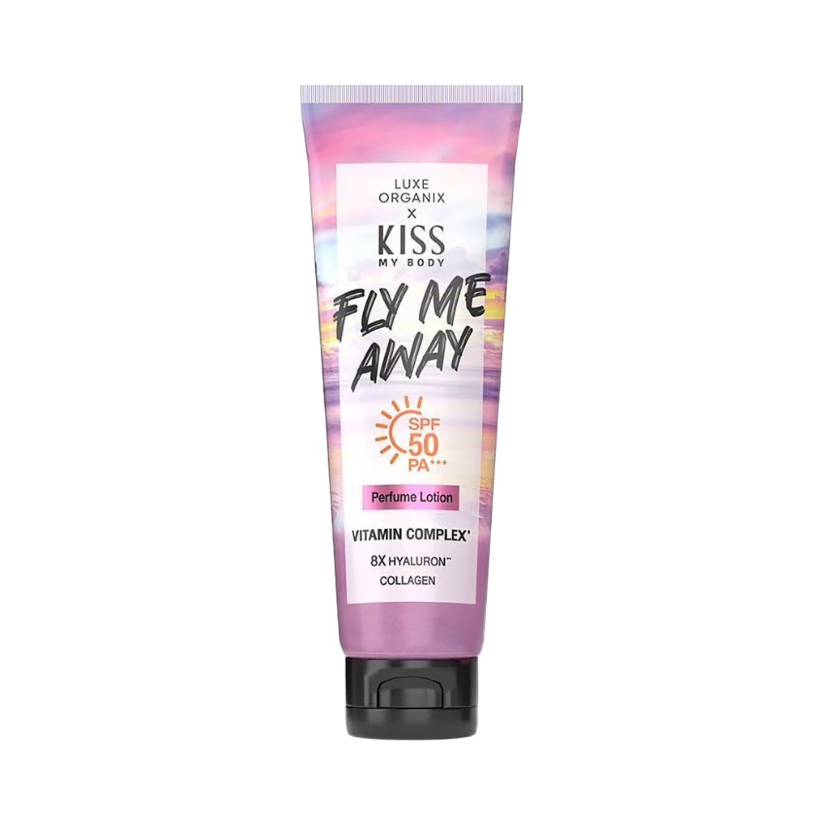 Luxe Organix x Kiss My Body Fly Me Away Perfume Lotion SPF 50 PA+++ | Bini Beauty AU NZ