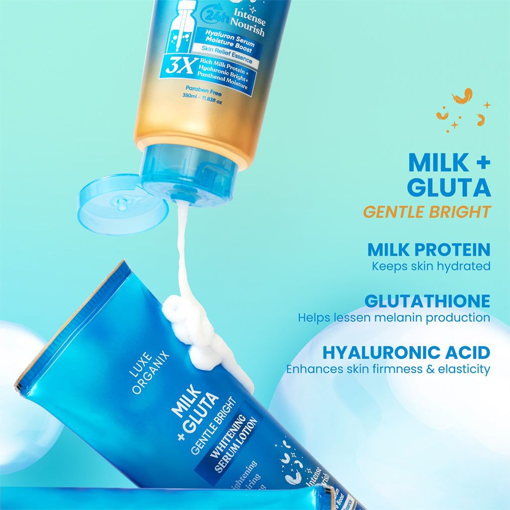 Luxe Organix Milk + Gluta Whitening Serum Lotion - key ingredients