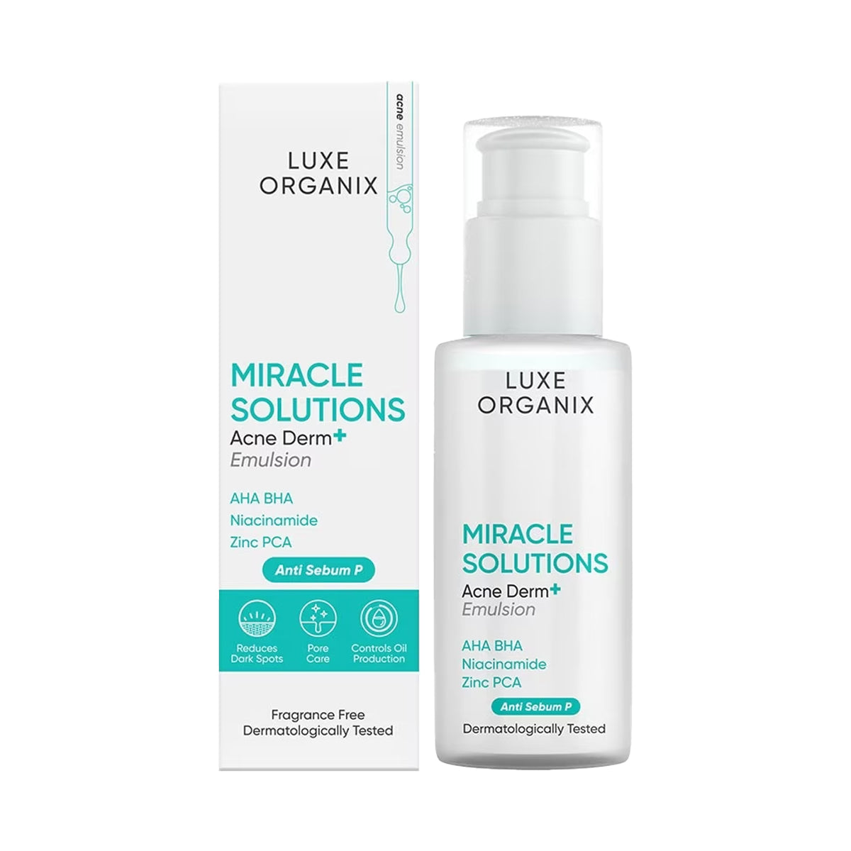 Luxe Organix Miracle Solutions AHA/BHA Acne Derm+ Emulsion | Bini Beauty NZ AU