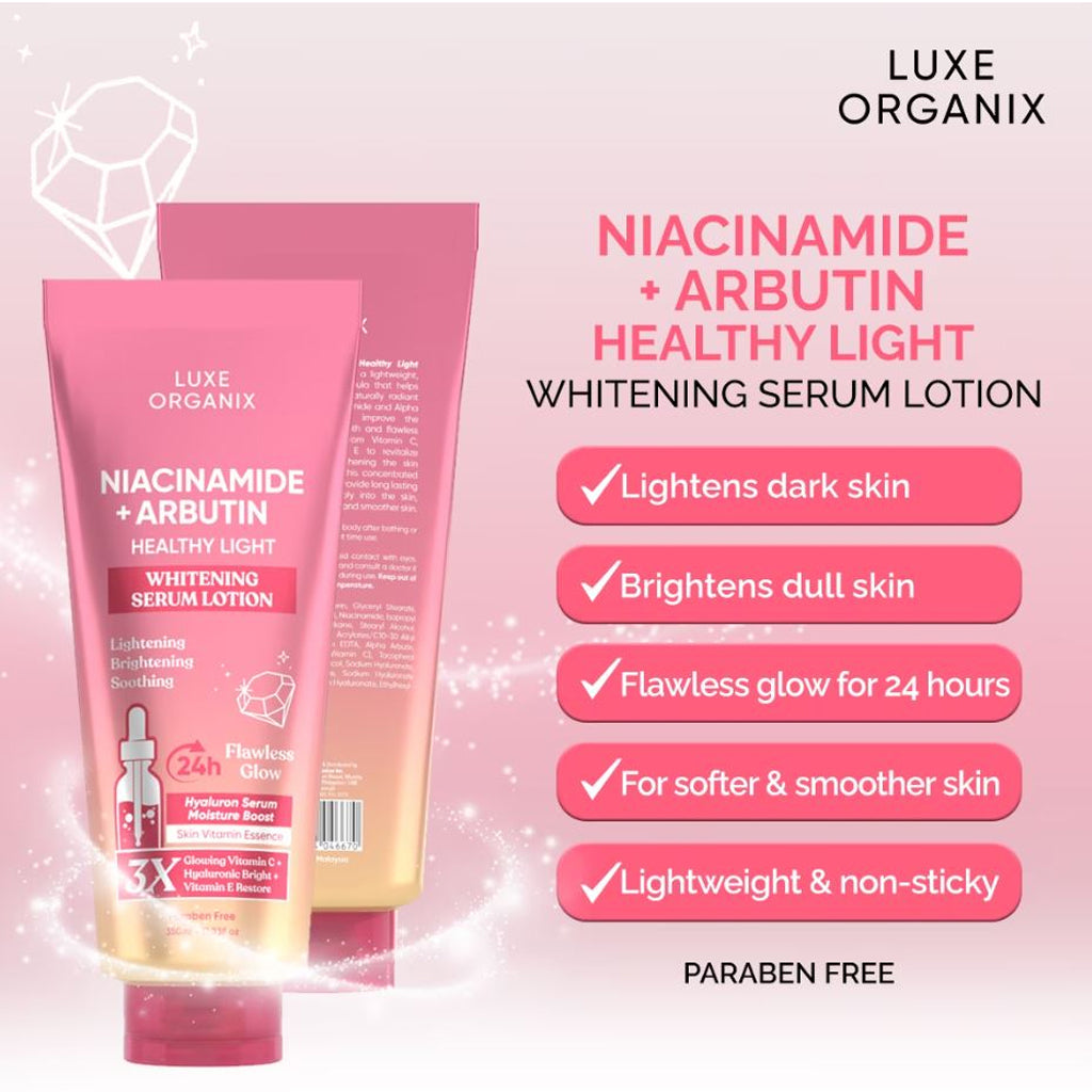 Luxe Organix Niacinamide + Alpha Arbutin Whitening Serum Lotion NZ AU