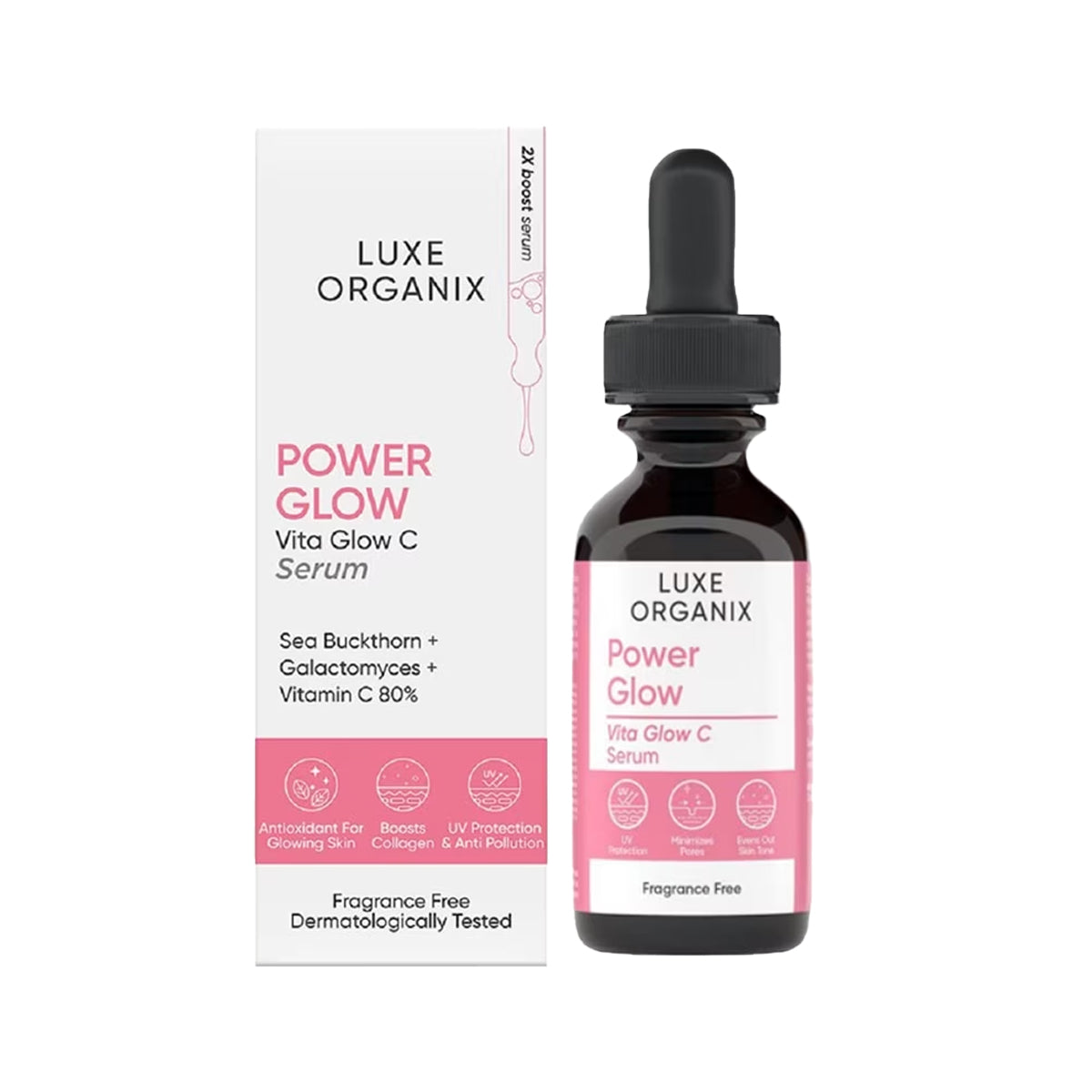 Luxe Organix Power Glow Vita C Serum | Bini Beauty NZ AU