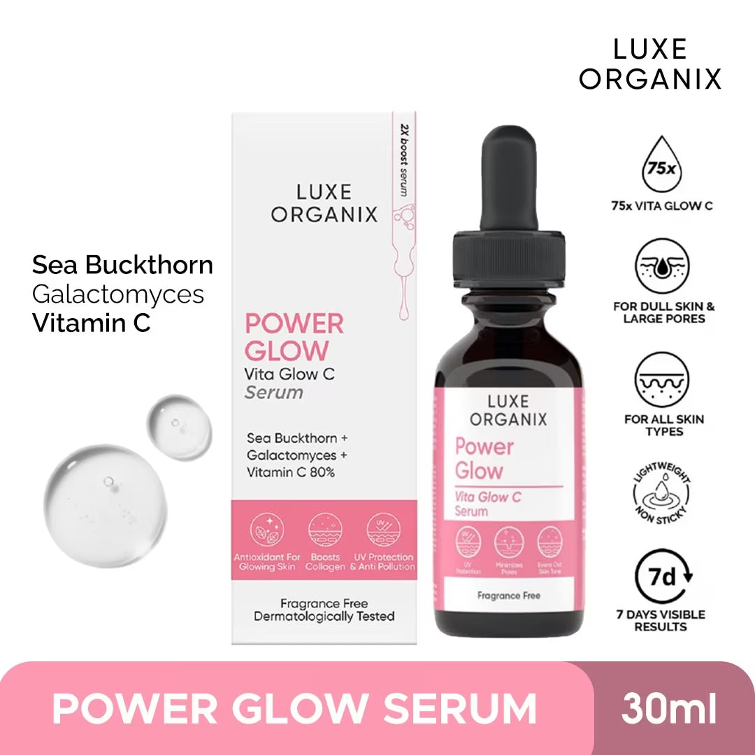 Luxe Organix Power Glow Vita C Serum | Bini Beauty NZ AU